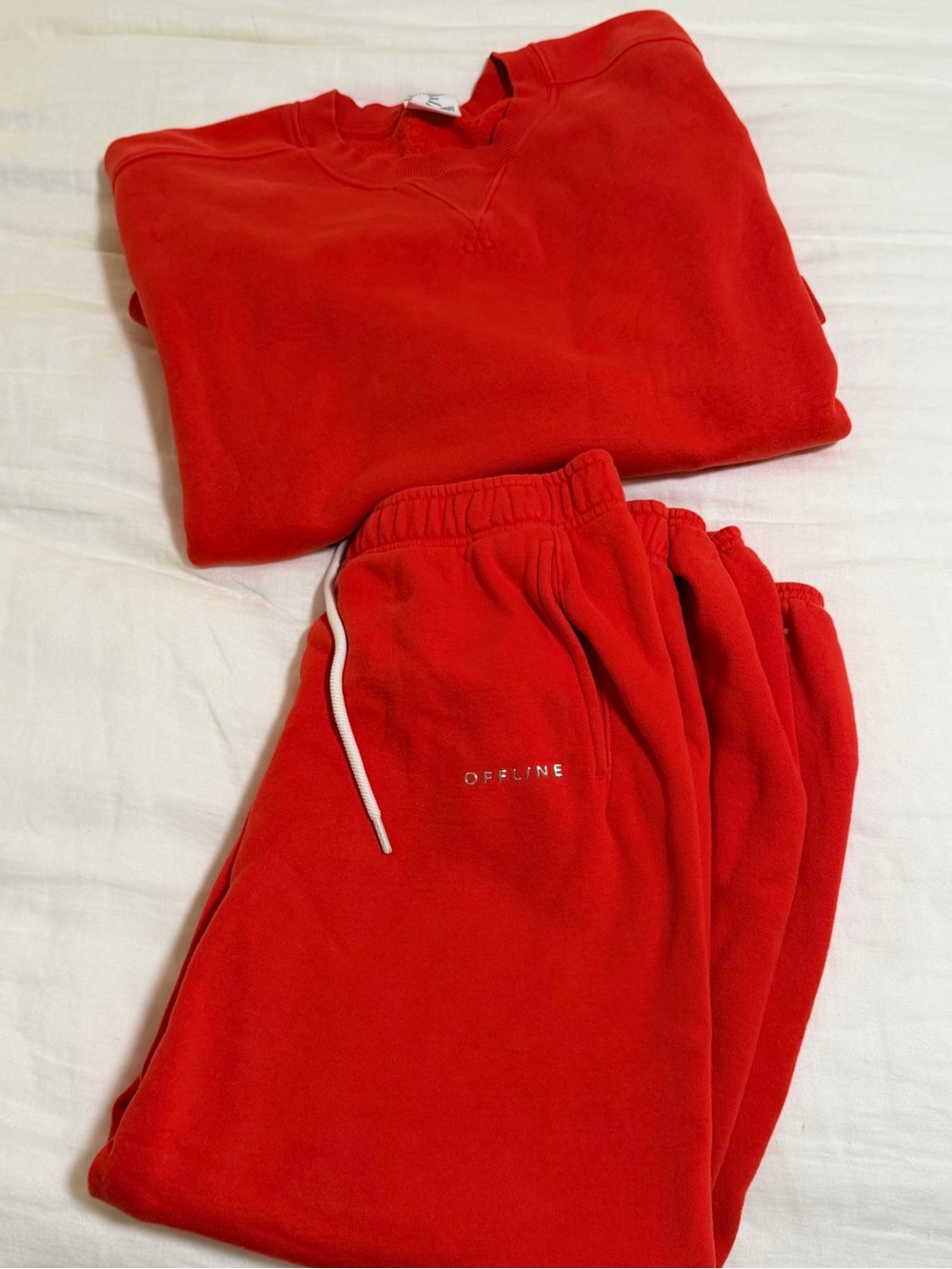 aerie Red Sweatshirt & Joggers Set